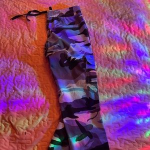 Blue camo combat pants